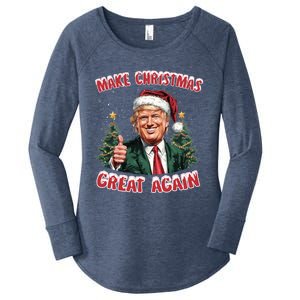 Trump Vance Take Christmas Back Funny Santa Trump Christmas Meaningful Gift Women's Perfect Tri Tunic Long Sleeve Shirt