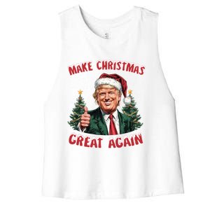 Trump Vance Take Christmas Back Funny Santa Trump Christmas Meaningful Gift Women's Racerback Cropped Tank