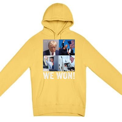 Trump Victory Trump Wins 2024 Election President Celebration Premium Pullover Hoodie