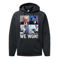 Trump Victory Trump Wins 2024 Election President Celebration Performance Fleece Hoodie