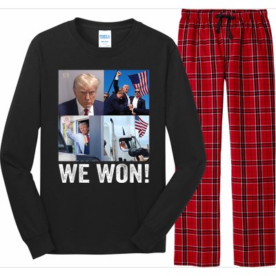 Trump Victory Trump Wins 2024 Election President Celebration Long Sleeve Pajama Set