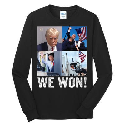 Trump Victory Trump Wins 2024 Election President Celebration Tall Long Sleeve T-Shirt