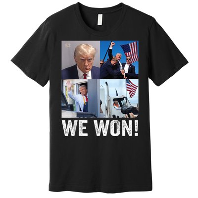 Trump Victory Trump Wins 2024 Election President Celebration Premium T-Shirt