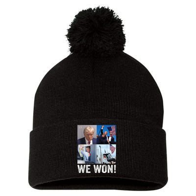 Trump Victory Trump Wins 2024 Election President Celebration Pom Pom 12in Knit Beanie