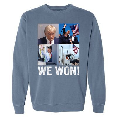 Trump Victory Trump Wins 2024 Election President Celebration Garment-Dyed Sweatshirt