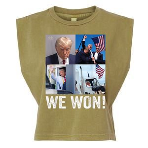 Trump Victory Trump Wins 2024 Election President Celebration Garment-Dyed Women's Muscle Tee