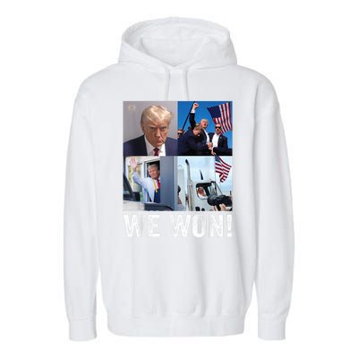 Trump Victory Trump Wins 2024 Election President Celebration Garment-Dyed Fleece Hoodie