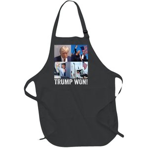 Trump Victory Trump Wins 2024 Election President Celebration Full-Length Apron With Pockets