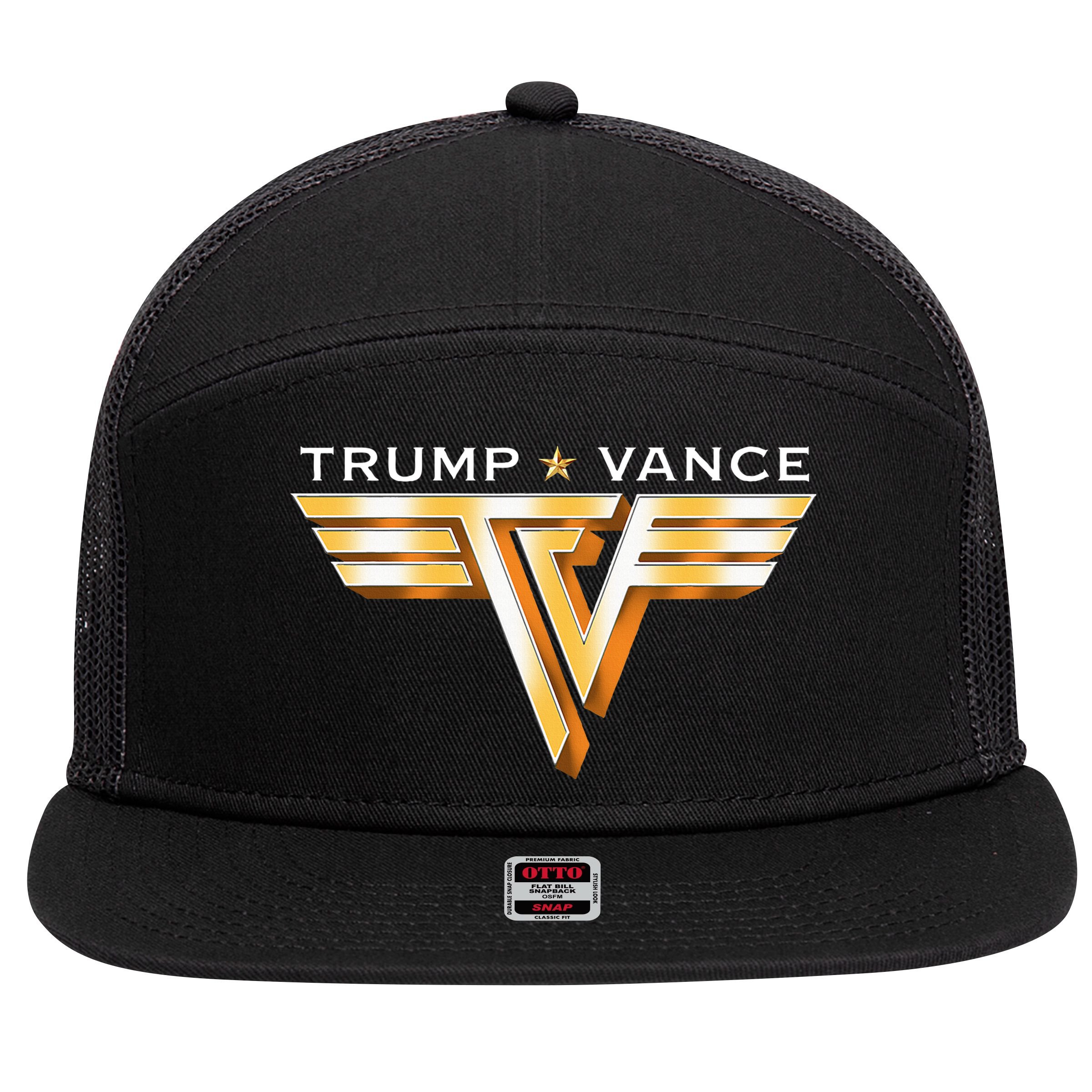 Trump Vance 7 Panel Mesh Trucker Snapback Hat