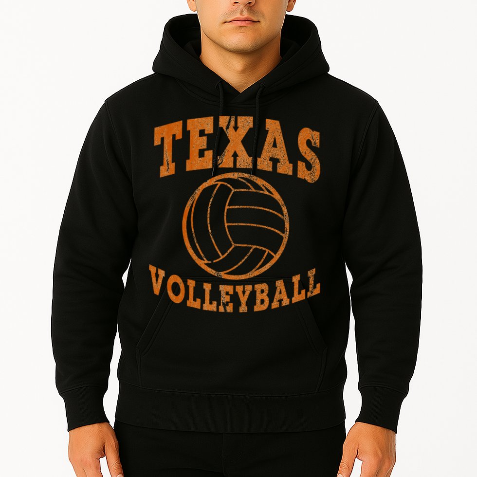 Texas Volleyball Vintage Distressed Hoodie