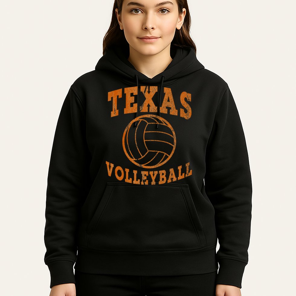 Texas Volleyball Vintage Distressed Hoodie