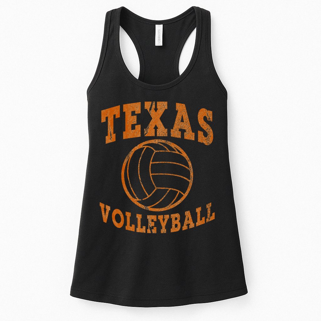 Texas Volleyball Vintage Distressed Womens Tank Top