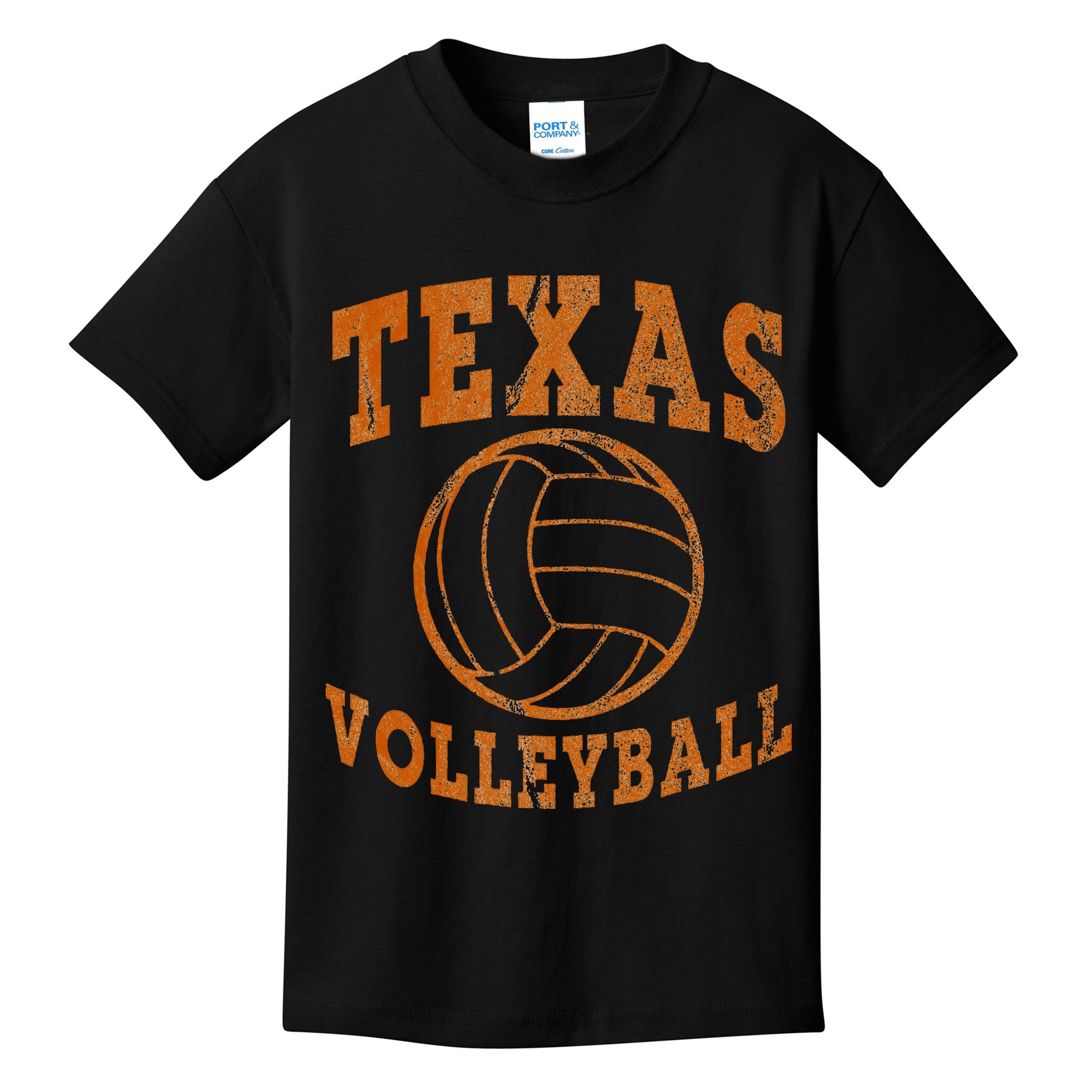 Texas Volleyball Vintage Distressed Kids T-Shirt