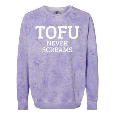 Tofu Vegan Vegetarian Veganism Meaningful Gift Colorblast Crewneck Sweatshirt