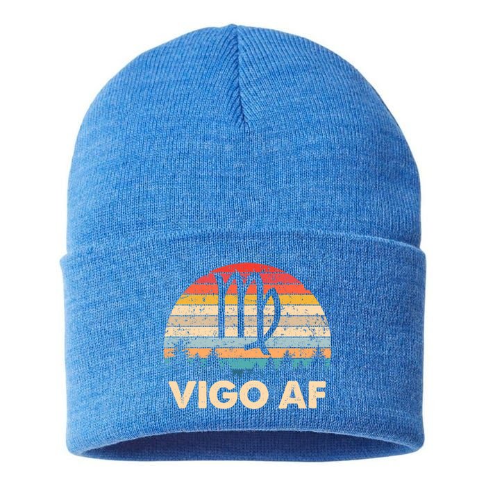 Th Vintage Virgo Af Costume Virgo Zodiac Birthday Gift Great Gift Sustainable Knit Beanie