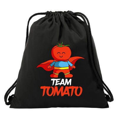 Tomatoes Vegetable Vegans Gardeners Team Superhero Drawstring Bag