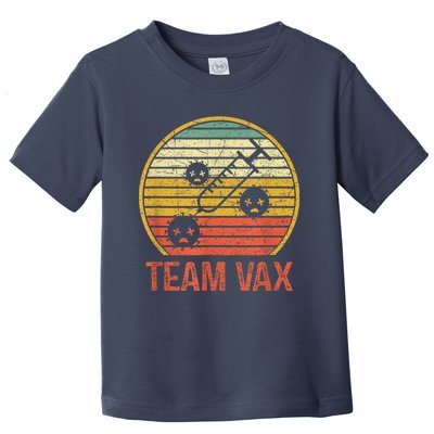 Team Vax Vaccination Retro Vintage Pro Vaccine Toddler T-Shirt