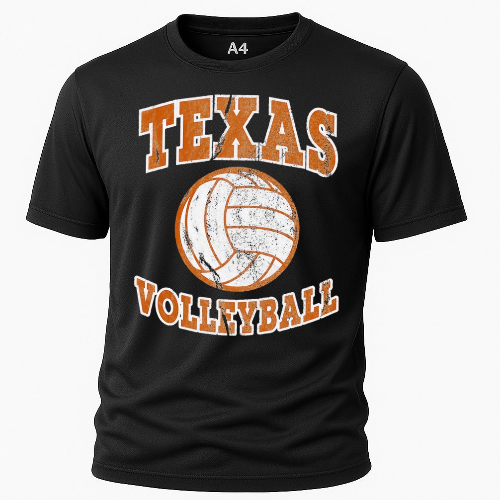 Texas Volleyball Vintage Distressed Cooling Performance Crew T-Shirt