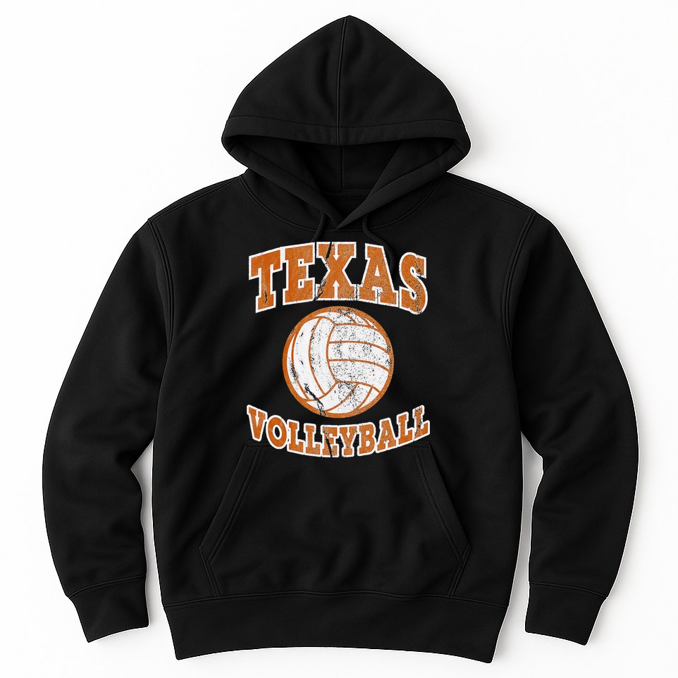Texas Volleyball Vintage Distressed Hoodie