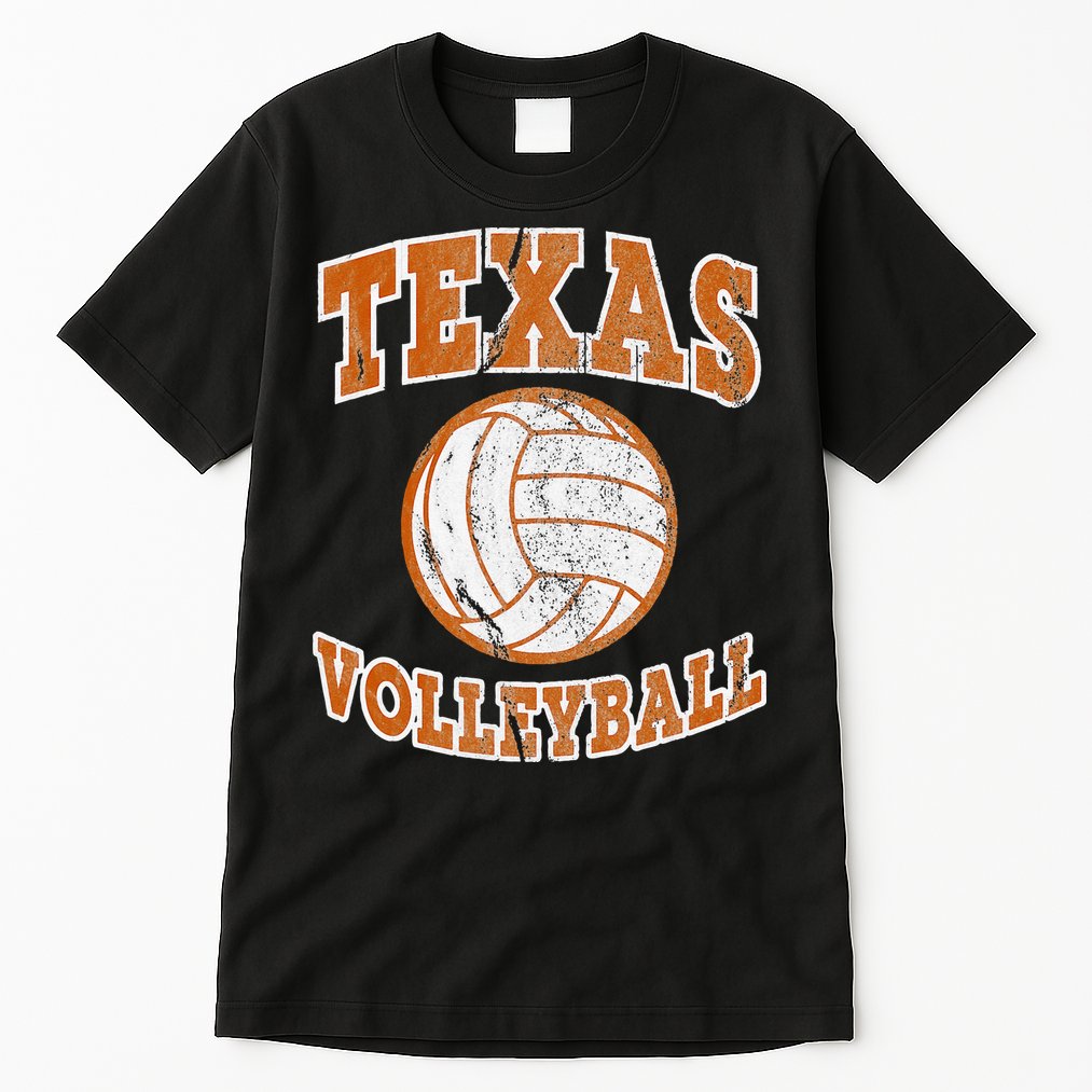 Texas Volleyball Vintage Distressed Tall T-Shirt