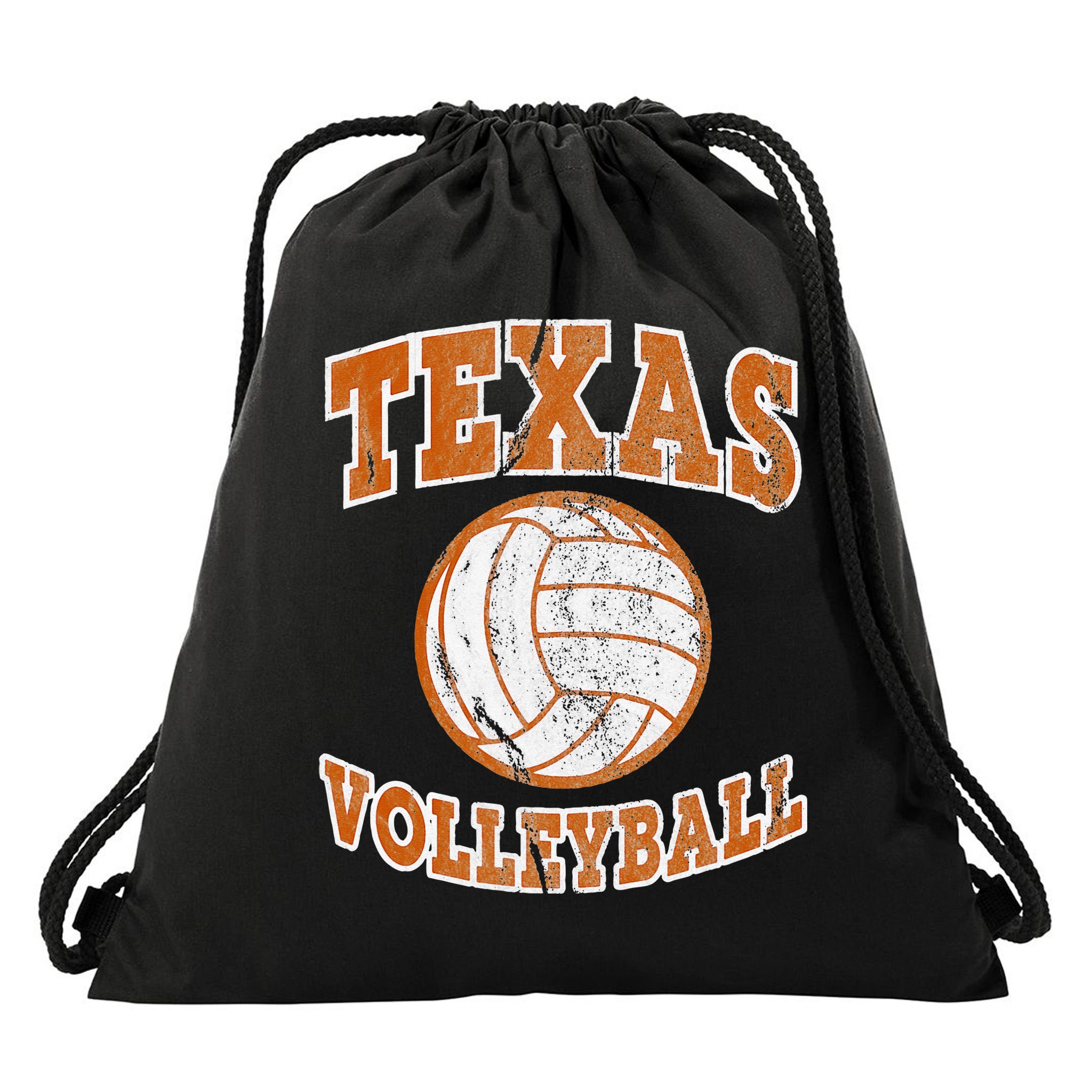 Texas Volleyball Vintage Distressed Drawstring Bag