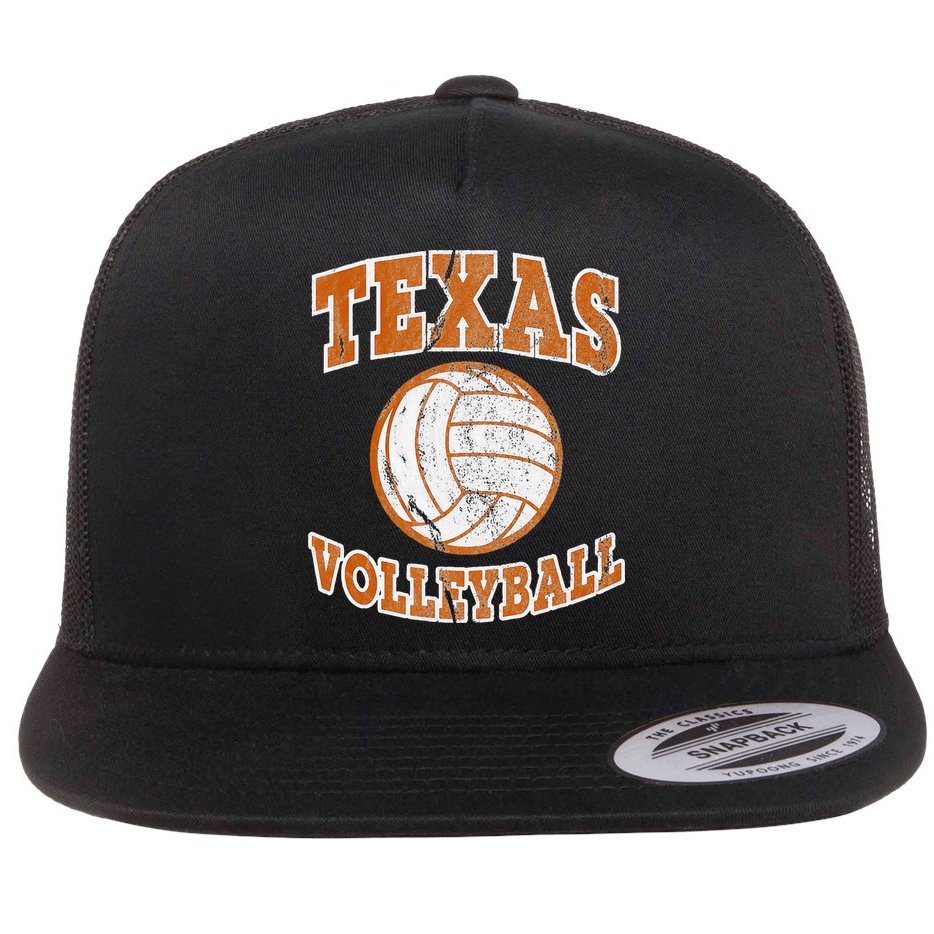 Texas Volleyball Vintage Distressed Flat Bill Trucker Hat