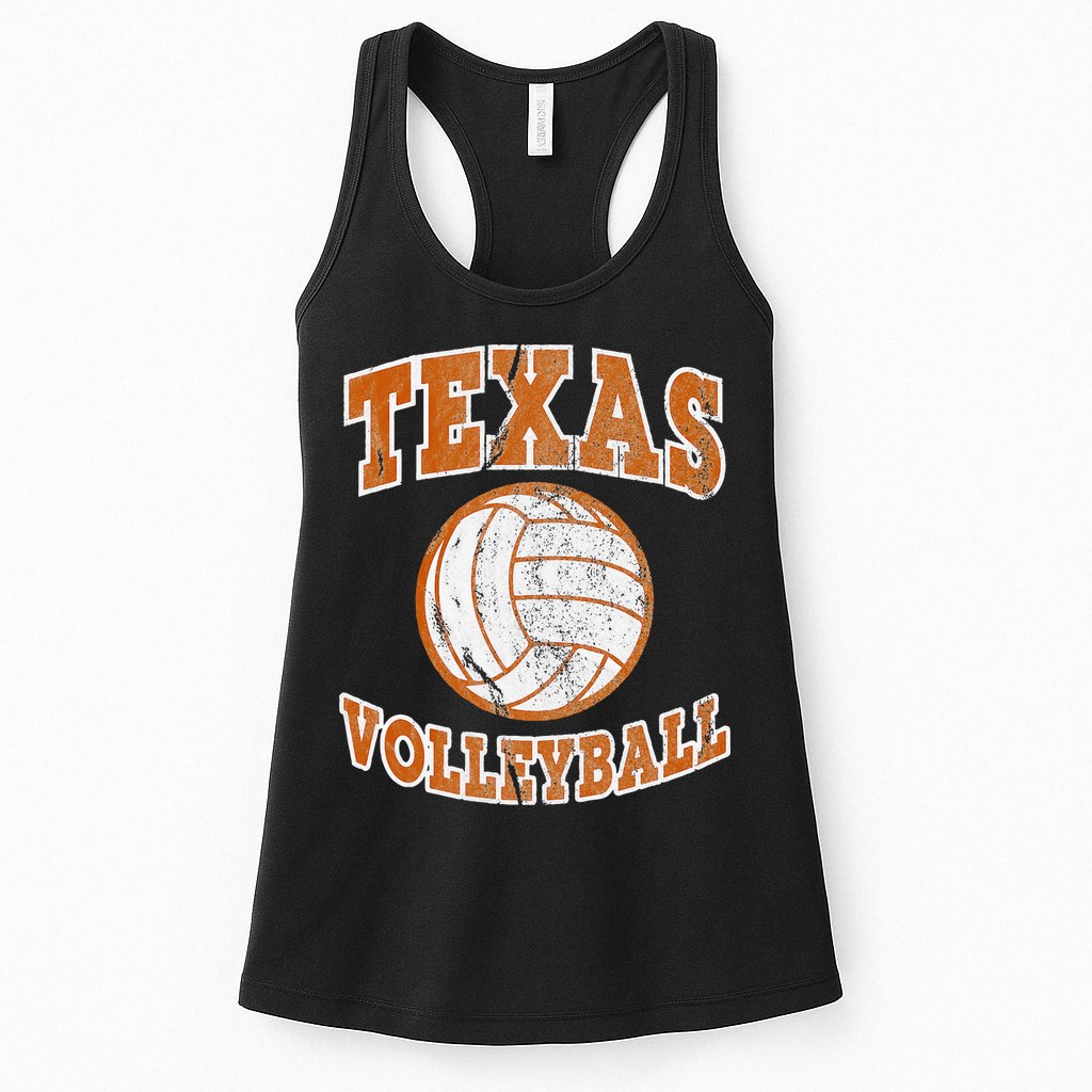 Texas Volleyball Vintage Distressed Womens Tank Top
