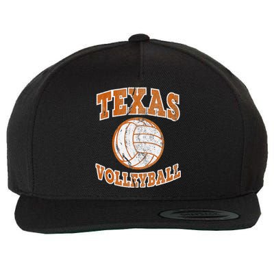 Texas Volleyball Vintage Distressed Wool Snapback Cap