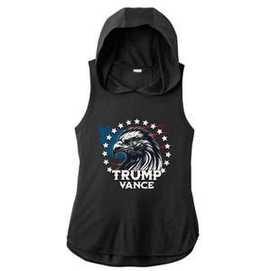 Trump Vance Victory Eagle Ladies PosiCharge Tri-Blend Wicking Draft Hoodie Tank