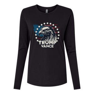 Trump Vance Victory Eagle Womens Cotton Relaxed Long Sleeve T-Shirt