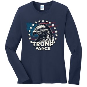 Trump Vance Victory Eagle Ladies Long Sleeve Shirt