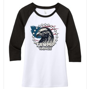 Trump Vance Victory Eagle Women's Tri-Blend 3/4-Sleeve Raglan Shirt