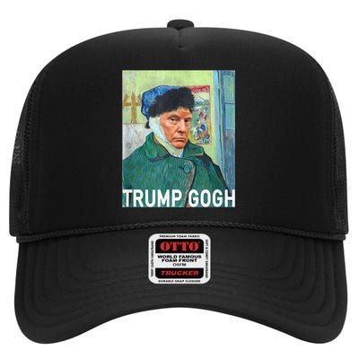 Trump Vincent Van Gogh Funny 2024 High Crown Mesh Back Trucker Hat