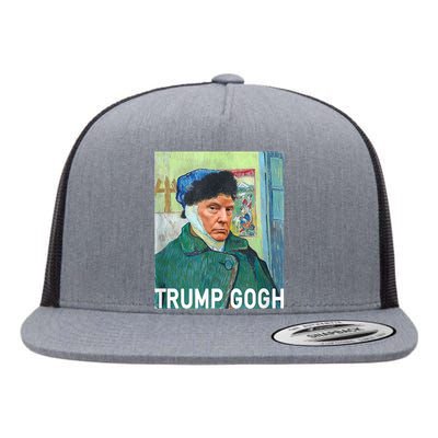 Trump Vincent Van Gogh Funny 2024 Flat Bill Trucker Hat