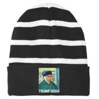 Trump Vincent Van Gogh Funny 2024 Striped Beanie with Solid Band