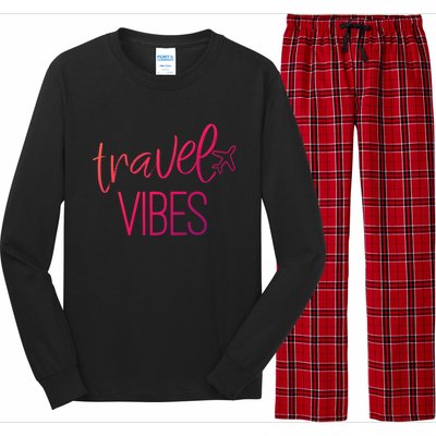 Travel Vibes Vacay Mode Wanderlust Gift Long Sleeve Pajama Set