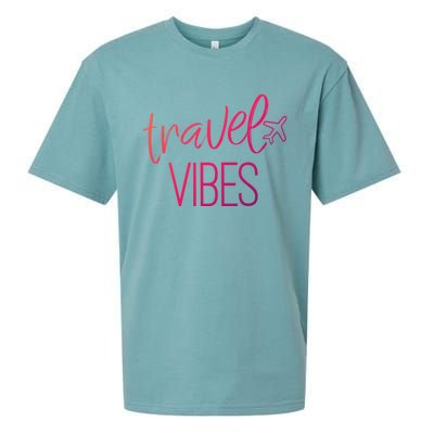 Travel Vibes Vacay Mode Wanderlust Gift Sueded Cloud Jersey T-Shirt