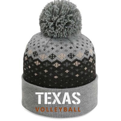 Texas Volleyball Vintage Distressed The Baniff Cuffed Pom Beanie