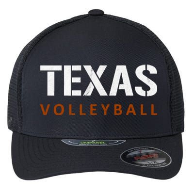 Texas Volleyball Vintage Distressed Flexfit Unipanel Trucker Cap