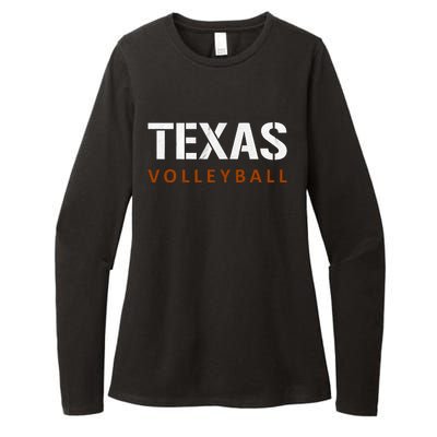 Texas Volleyball Vintage Distressed Womens CVC Long Sleeve Shirt