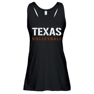 Texas Volleyball Vintage Distressed Ladies Essential Flowy Tank