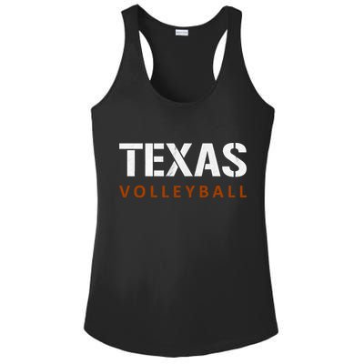 Texas Volleyball Vintage Distressed Ladies PosiCharge Competitor Racerback Tank