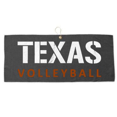 Texas Volleyball Vintage Distressed Large Microfiber Waffle Golf Towel