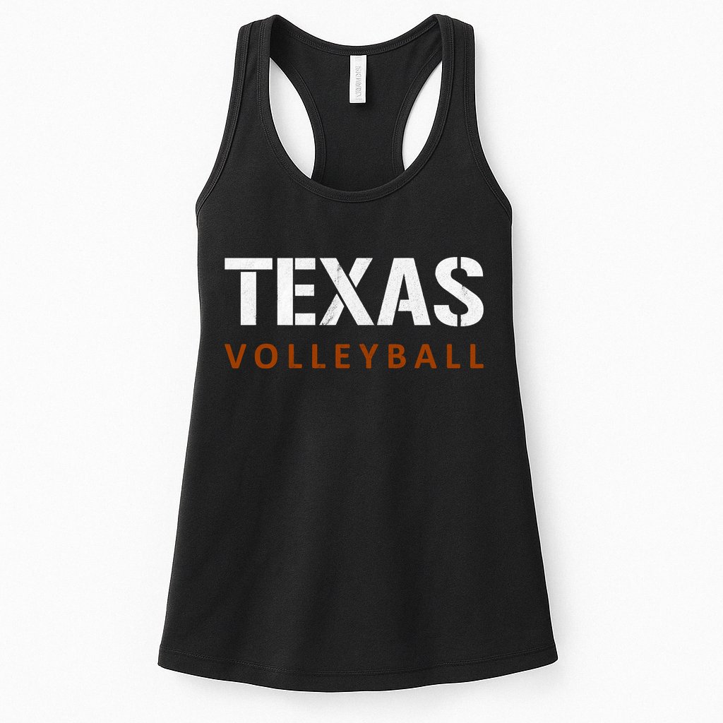 Texas Volleyball Vintage Distressed Womens Tank Top