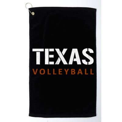 Texas Volleyball Vintage Distressed Platinum Collection Golf Towel