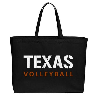 Texas Volleyball Vintage Distressed Cotton Canvas Jumbo Tote