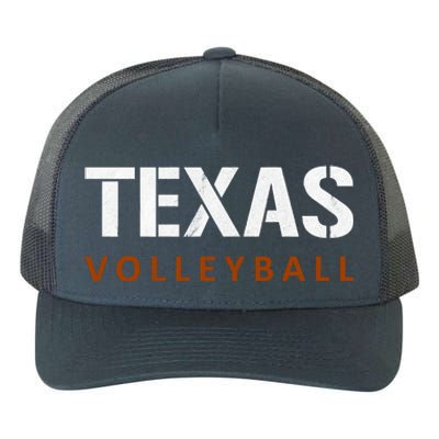 Texas Volleyball Vintage Distressed Yupoong Adult 5-Panel Trucker Hat