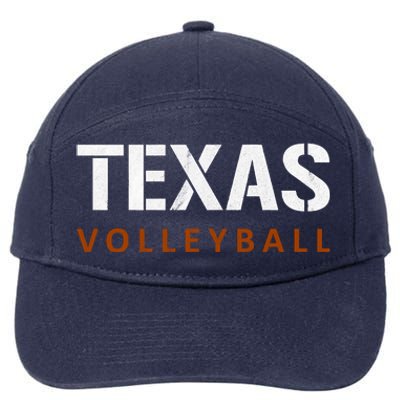 Texas Volleyball Vintage Distressed 7-Panel Snapback Hat