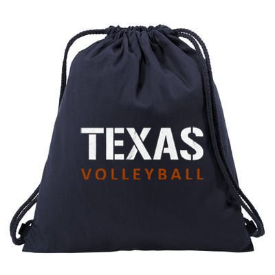 Texas Volleyball Vintage Distressed Drawstring Bag