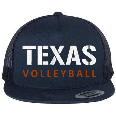 Texas Volleyball Vintage Distressed Flat Bill Trucker Hat